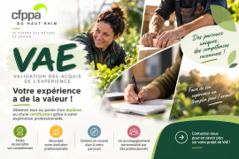 La VAE fait son retour au CFPPA : valorisez votre expérience professionnelle